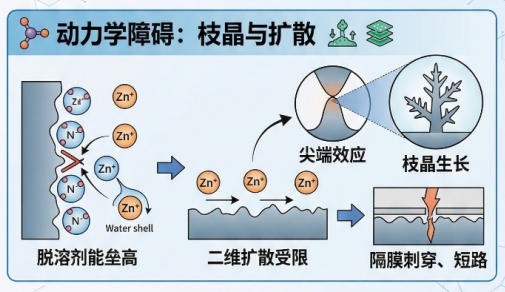 动力学障碍：枝晶与扩散